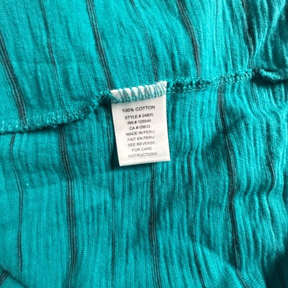 Habitat Women's Angled Seam Tunic Top Small Blue Striped Long Sleeve 100% Cotton - Picture 4 of 8